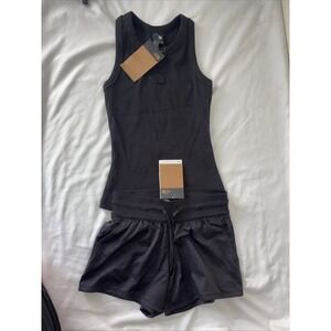 The North Face Women's Slim Rib Tank and FlashDry Shorts XS (Both)  Black